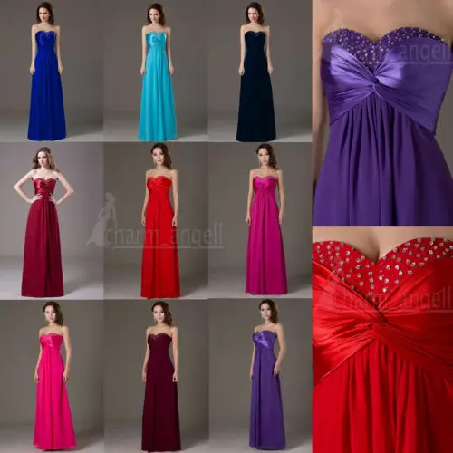 ANGELSBRIDEP шифоновые длинные вечерние платья с блестками и бусинами сердечком