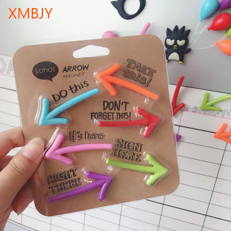 

Free Shipping Wholesale 6pcs Fridge Magnet Sticker Balloon Arrow Cloud Cute Refrigerator Message Magnets Whiteboard Sticker Home