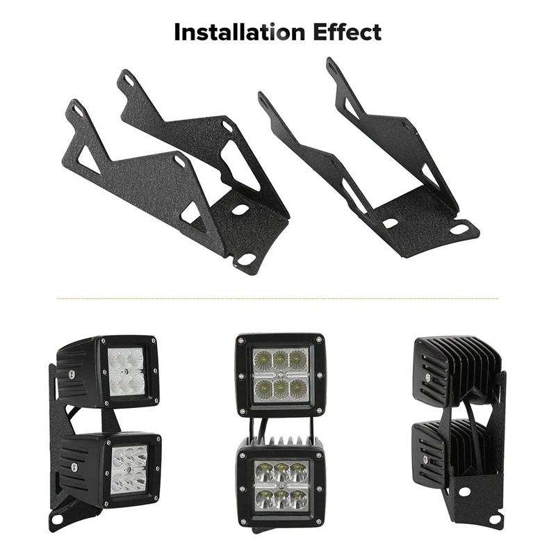 1Pair Car Dual Lower Windshield LED Light Mounts Brackets Kit for Cube 07-16 Jeep JK Wrangler | Автомобили и мотоциклы