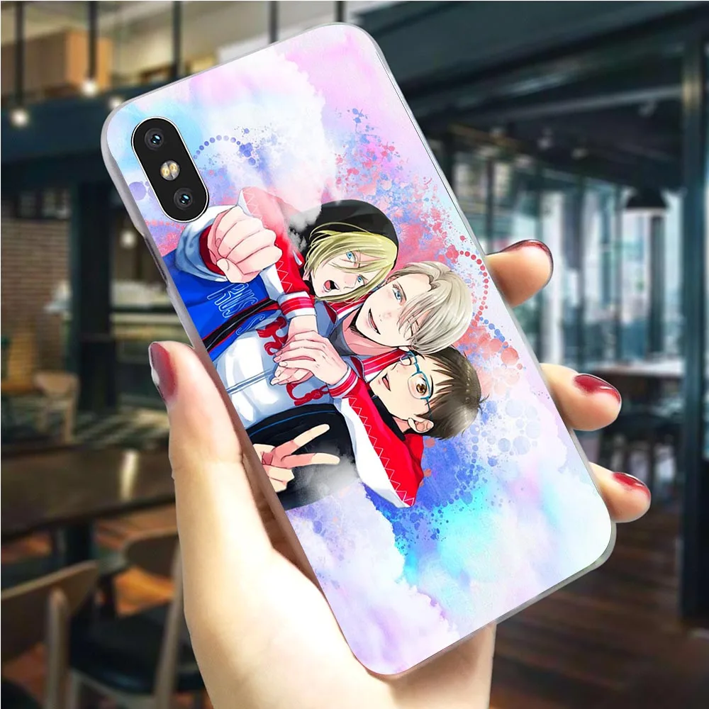 Яркий чехол для телефона YURI on ICE iPhone Xs Max 5 5S SE 6 6S/6 6S Plus 7 8/7 8 X XR XS Жесткий Чехол |