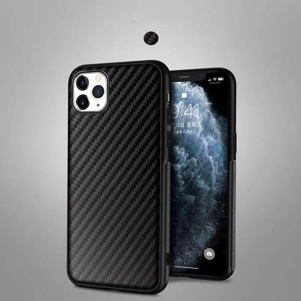 Противоударный чехол из углеродного волокна для телефона Samsung Galaxy S8 S9 S10 S20 Lite Plus