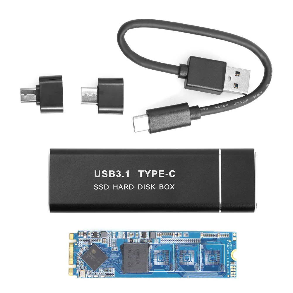 

M.2 SATA SSD 128 ГБ 256 512 1 ТБ 3D NAND NGFF M2 2280 SSD Внутренний твердотельный накопитель + Тип USB C M.2 комплект адаптера для ПК