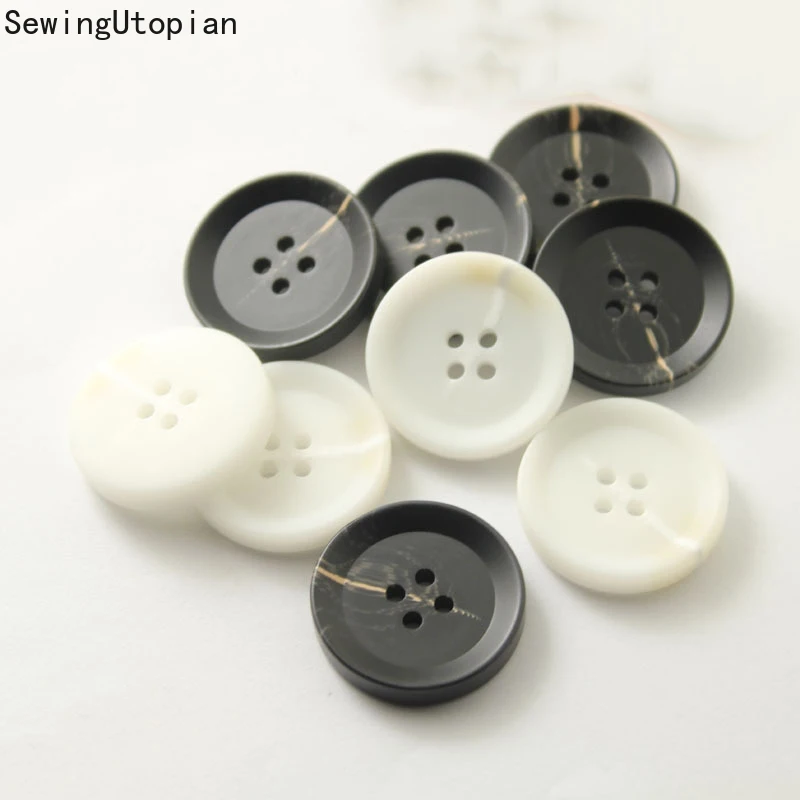 

20PCS 15-30MM Resin 4 Holes Buttons Sewing Accessories for Clothing Decorative Plastic Button Handmade DIY Buttons for Clothing
