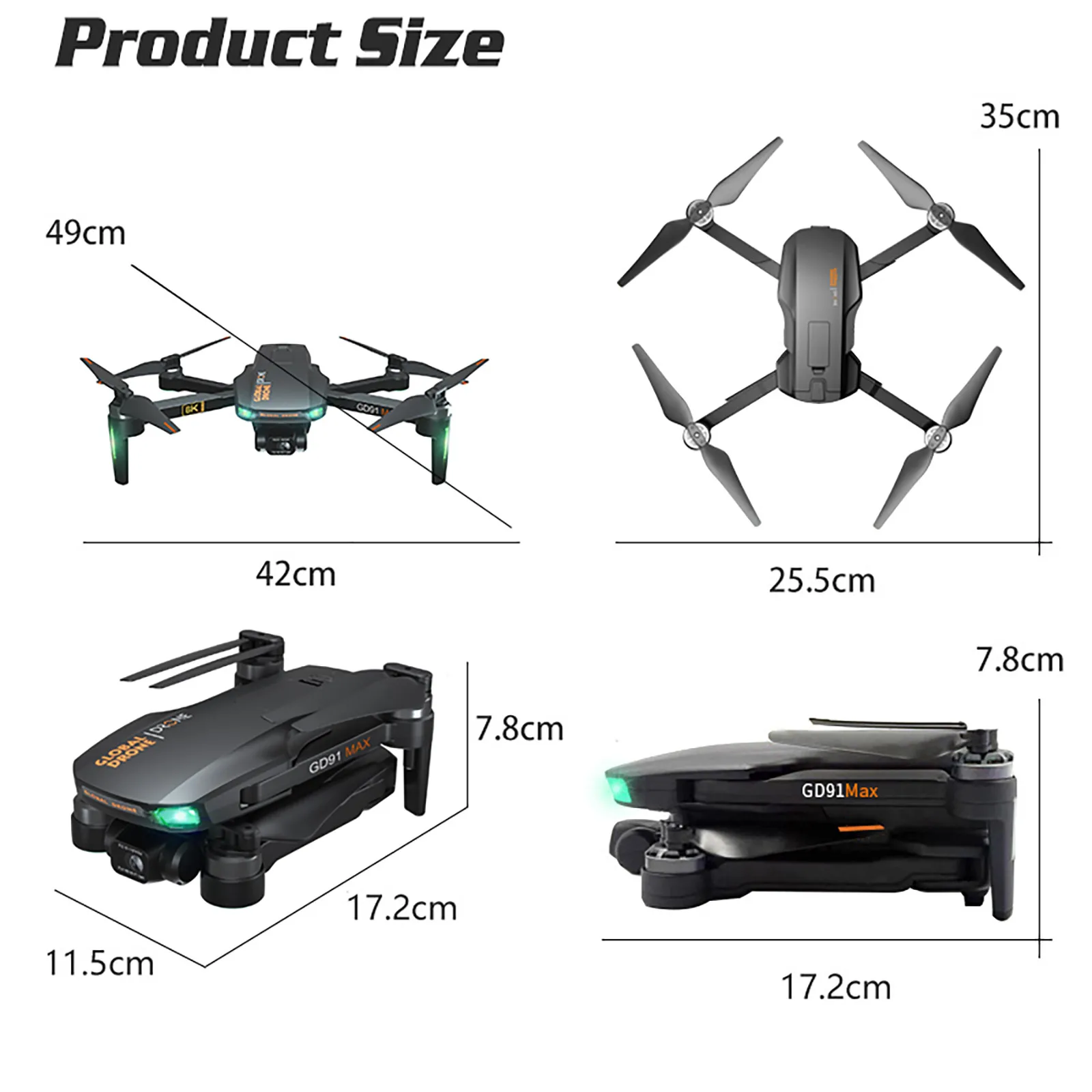 

GD91 Max Drone 6K HD Camera 5G Wifi GPS 3-Axis Gimbal Profesional Drone Real-time transmission of helicopter toys