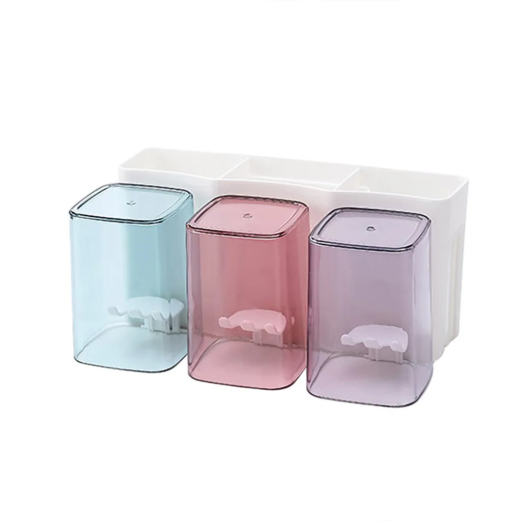 

Toothbrush holder set with fixed rack bathroom Automatic Toothpaste Dispenser Toothbrush Holder Set Mount Stand Bathroom
