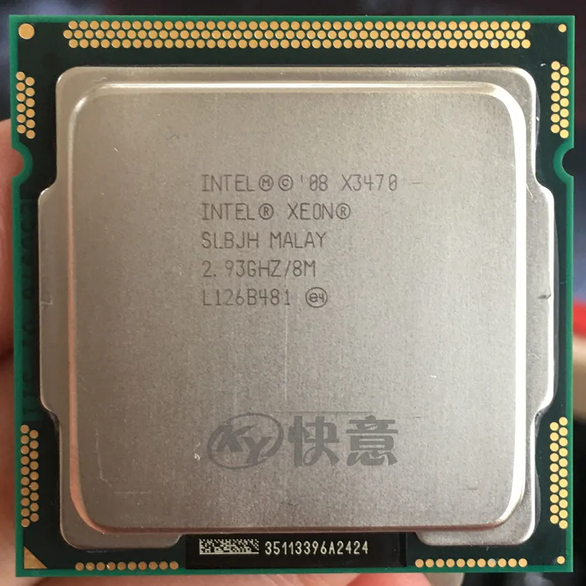 Процессор Intel Xeon X3470, четырехъядерный процессор LGA1156, настольный компьютер, процессор, работающий правильно, серверный процессор