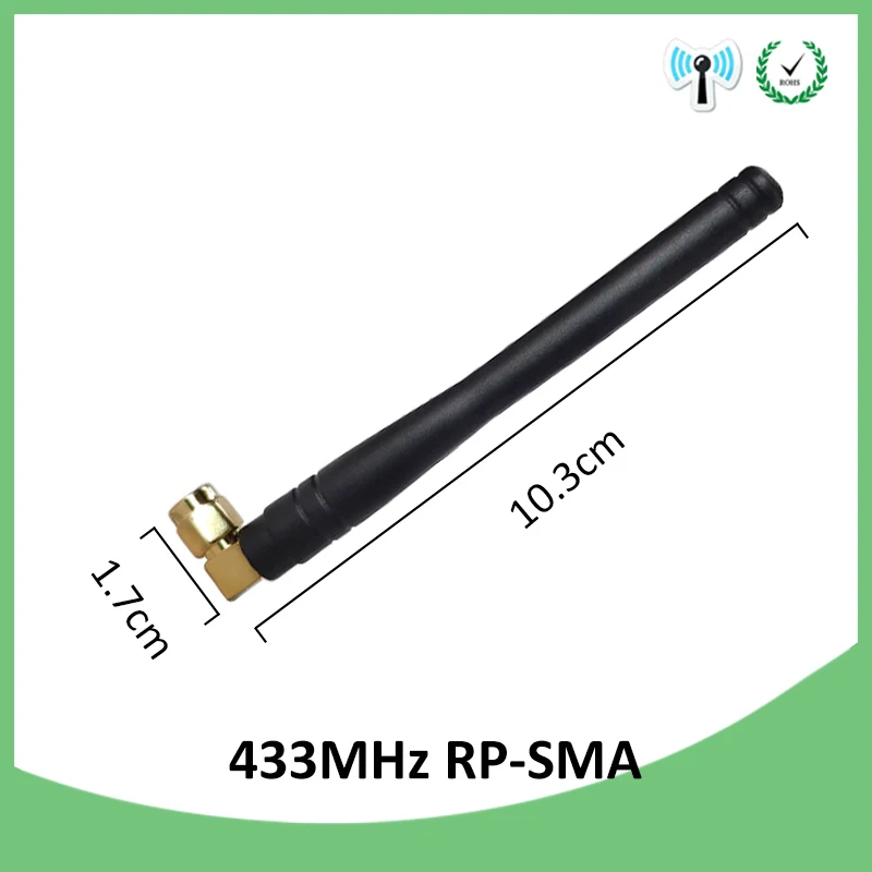 EOTH 5pcs 433mhz antenna 3dbi sma female lora antene pbx iot module lorawan signal receiver antena high gain
