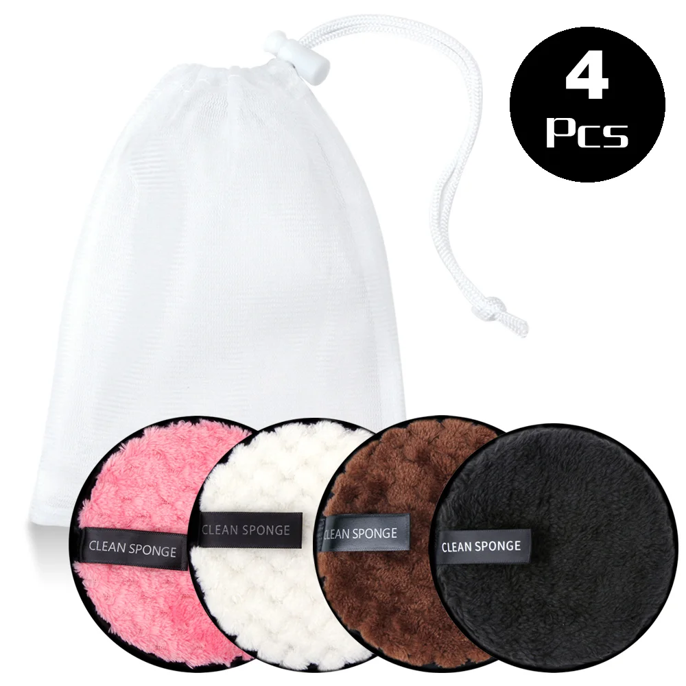 3/4 шт средство для снятия макияжа с многоразовые Ватные Диски диски Up удалить
