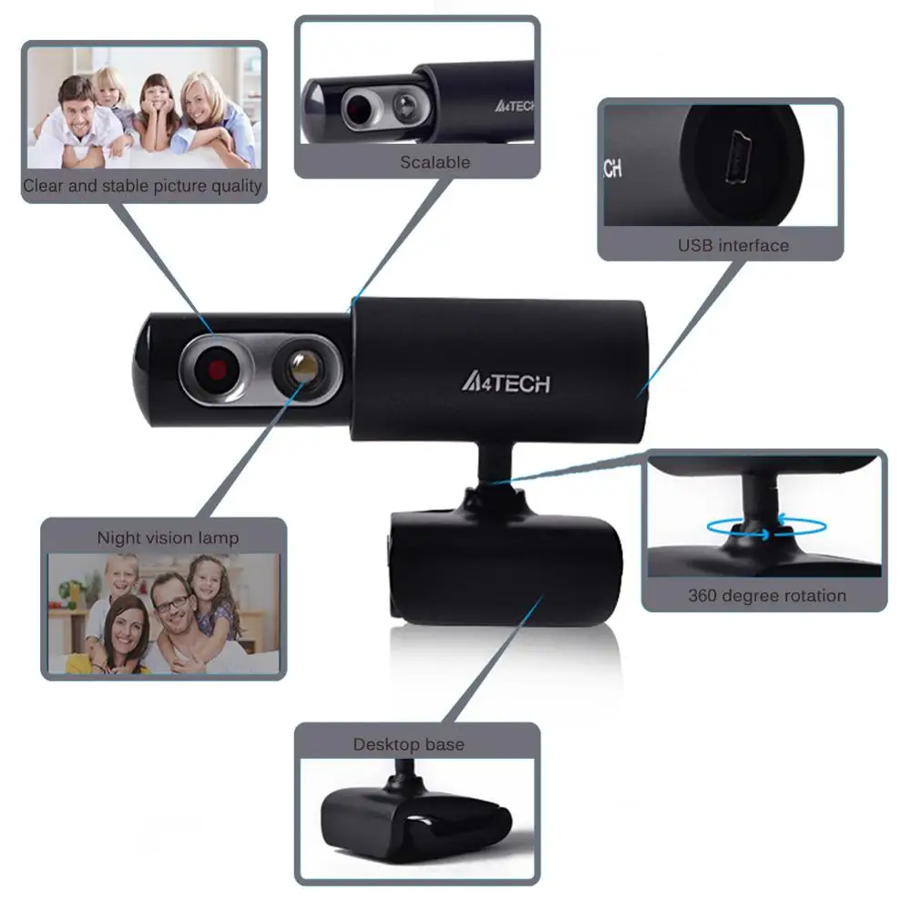Веб камера Full HD 12M Pixel PC с поглощающим микрофоном микрофон для Skype Android TV