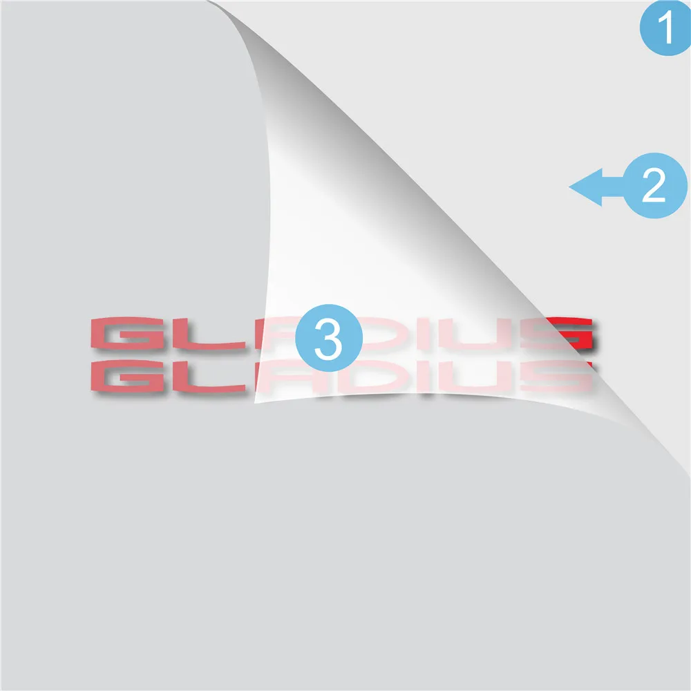 

Motorcycle Bicycle Fuel Tank Sticker Wheel Helmet Racing Streetcar Waterproof Eeflective Logo Fairing Rosewood GLADIUS gladius