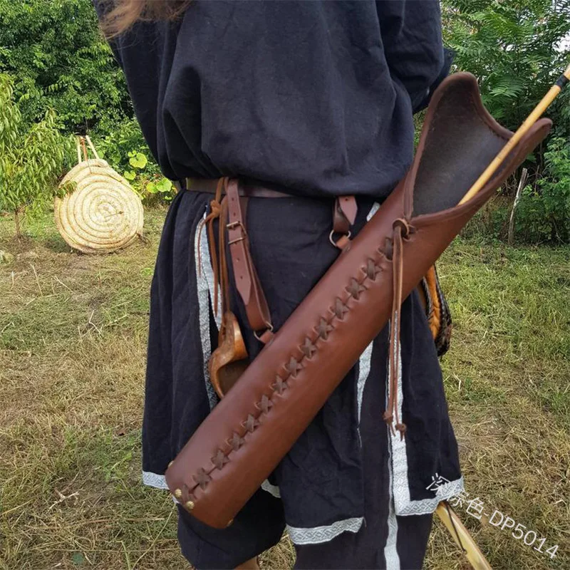 Из искусственной кожи винтажный держатель для лука в виде стрелы Archer Hunter Cosplay Larp