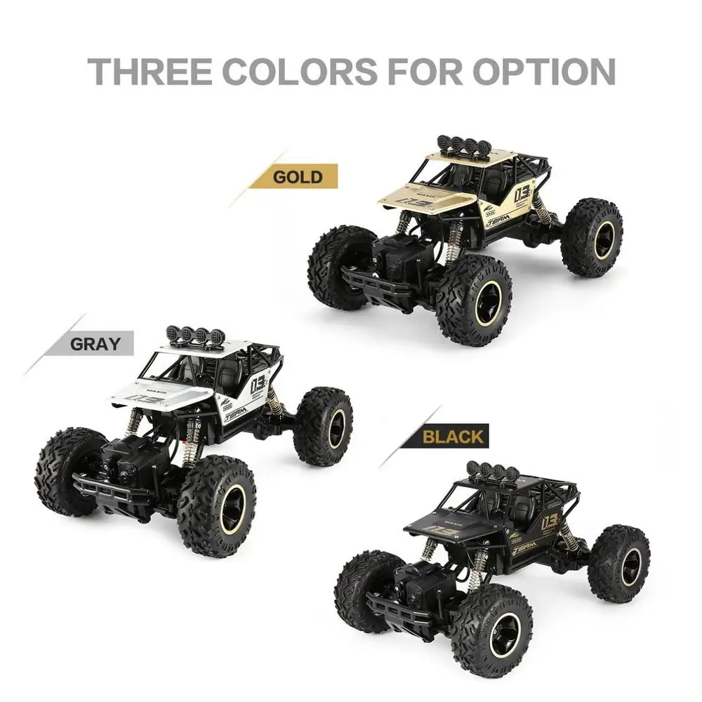 1/16 2,4 GHz сплав корпус Rock Crawler 4WD двойные двигатели внедорожный Радиоуправляемый автомобиль пульт дистанционного управления багги Bigfoot скалолазание автомобиль игрушки