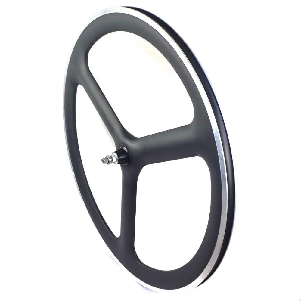 Специальный offfer Tri Говорил углерода трек колеса fixed gear Карбон колеса сплава тормозной трек