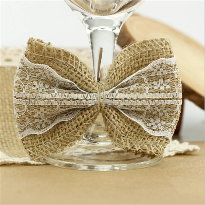 10 шт кружевной ленты для свадебного украшения винтажный джутовый бант украшение