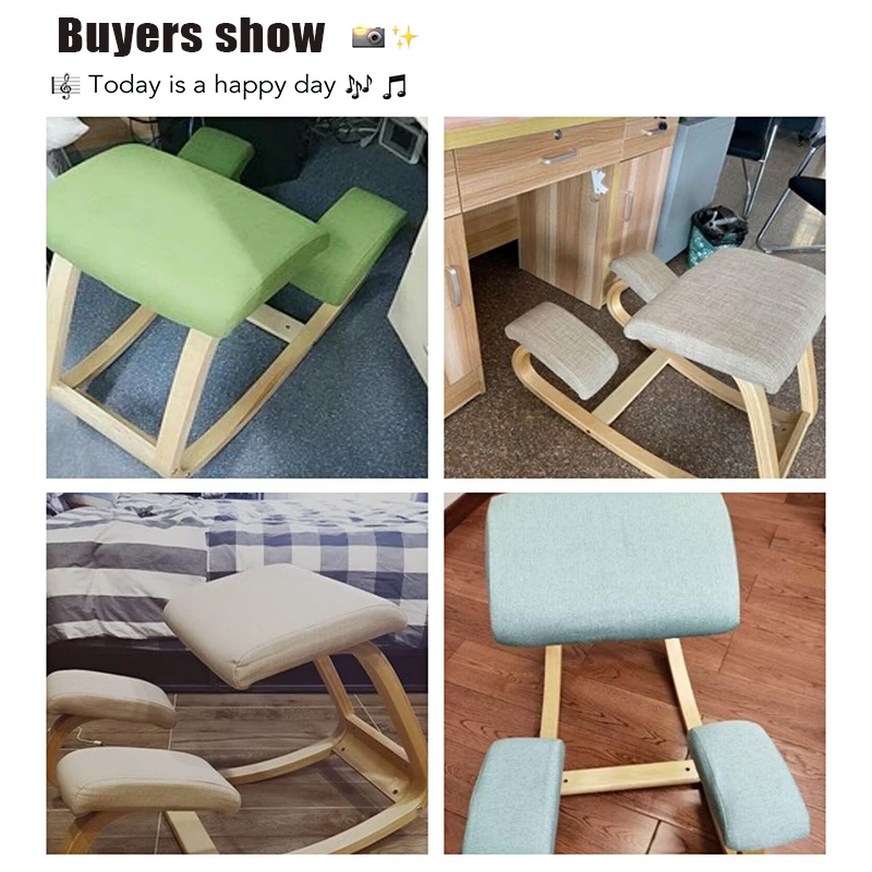 

AriceHou Original Kneeling Chair Stool Ergonomic Correct Posture Knee Chair Anti-myopia Chair Wooden Home Office Furniture