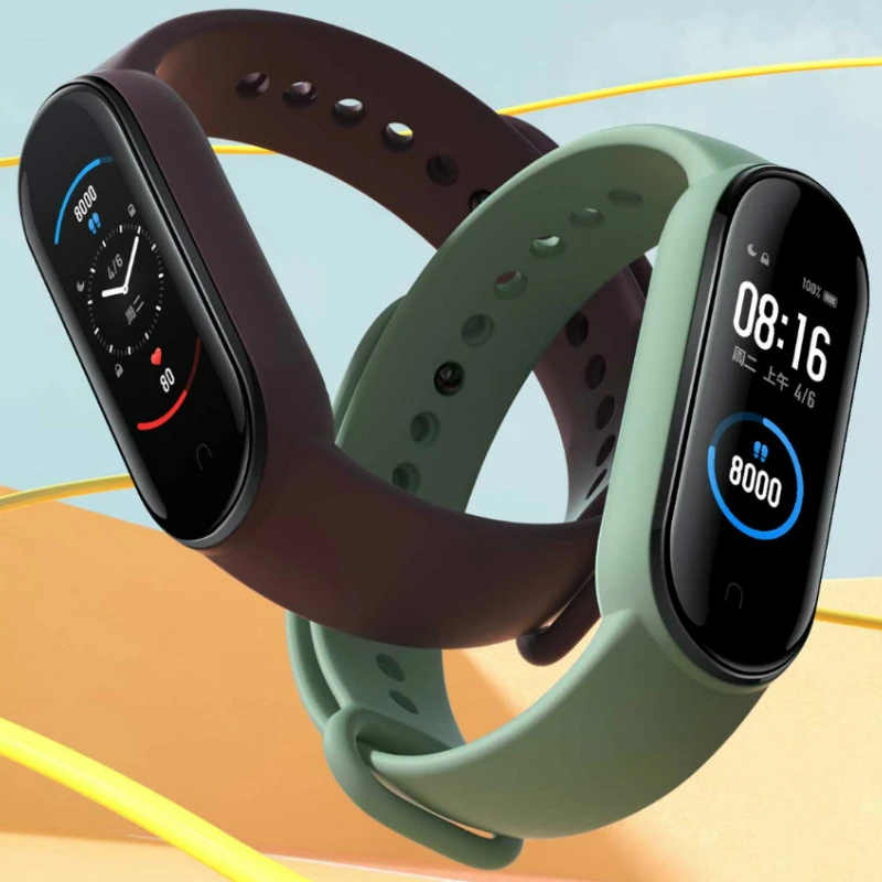 

For Xiaomi Mi Band 5 Wrist Strap Replacement Belt Silicone Colorful Wristband for MiBand 5 Smart band Smart Wearable Accessories