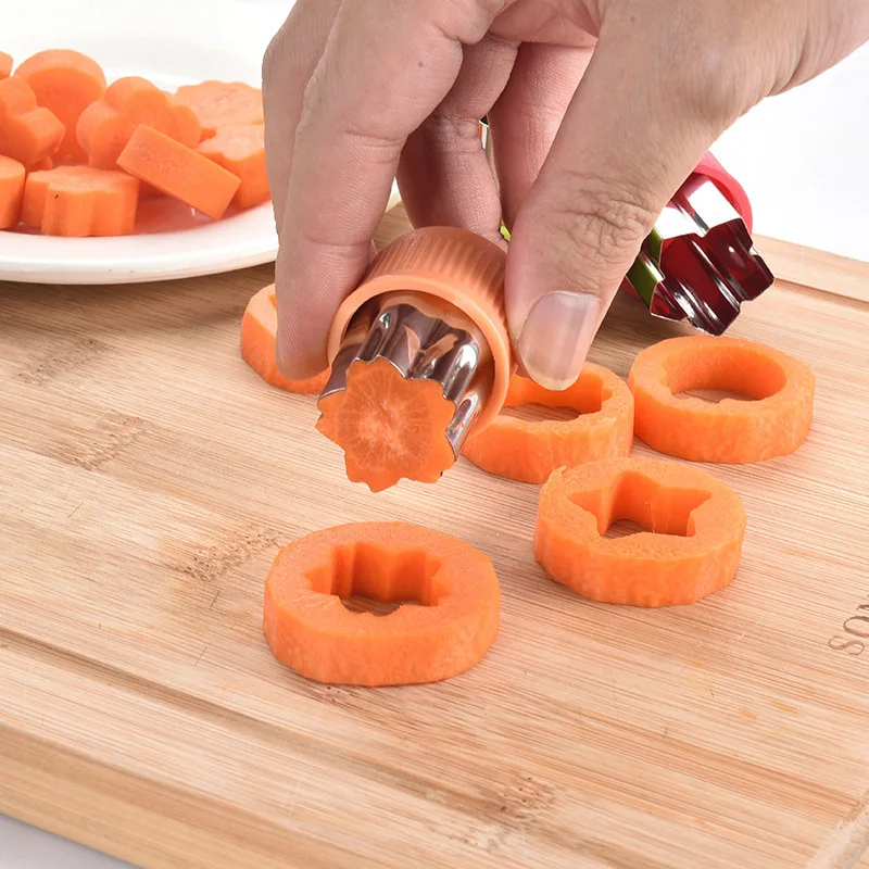 

3/8/9 Pcs Friut Flower Cartoon Shape Cutter Vegetable Cut Mould Portable Cook Tools Stainless Steel Cutting Die Kitchen Gadgets