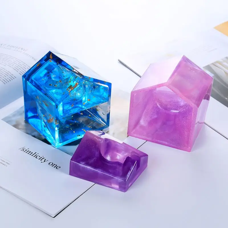 

1 Set Silicone Mold DIY House Desk Decoration Roof Charms Epoxy Resin Crafts Gifts Bedroom Lamp Holder Night Exquisite HX6F