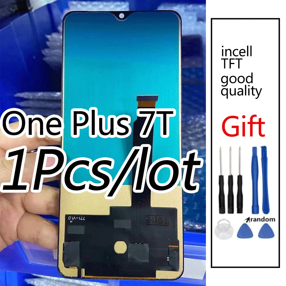 

wholesale 1Pcs/5Pcs/lot 6.5 "TFT Display For Oneplus 7T LCD Display Touch Screen Digitizer Glass Assembly for 1+ 7T LCD