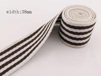 soft ribbon strap 38mm black striped webbing ribbon collar strap handbag ribbon strap lanyard ribbon bag strap