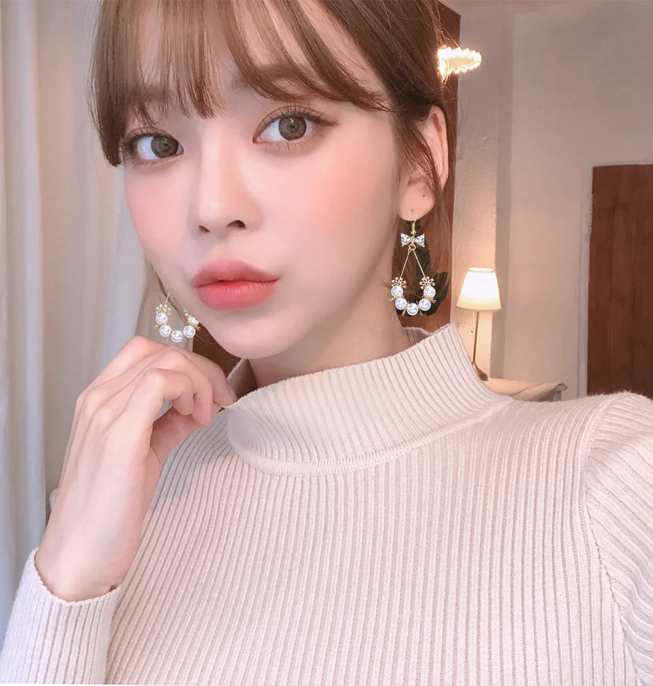 Жемчужное кольцо-бабочка женская Южная Корея Восточные ворота Циркон в виде