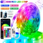 Светодиодные ленты светильник RGB WI-FI SMD 5050 лента Гибкая Водонепроницаемый лампы Диод дистанционного WI-FI музыка