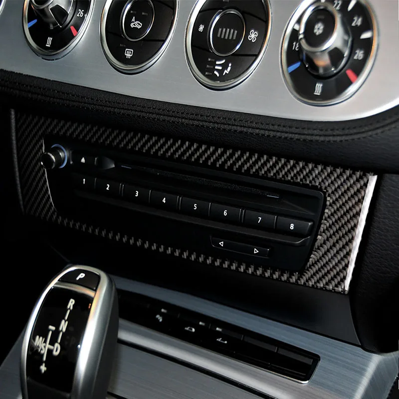 

Для BMW Z4 E89 2009-2015 углеродное волокно Автомобильный интерьер кондиционер CD панель управления Крышка отделка украшения наклейки аксессуары