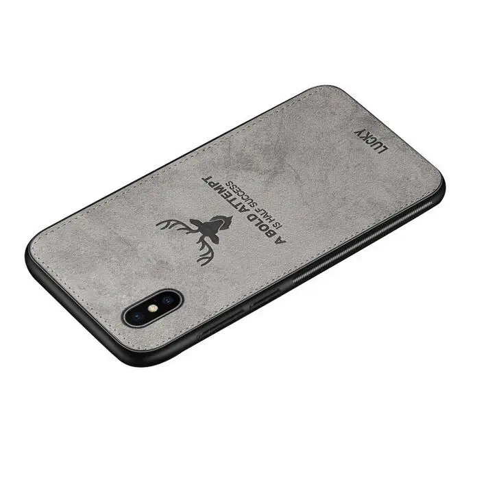Deer style Gray Горячая ткань текстура Олень 3D Мягкий ТПУ магнитный автомобильный чехол для Honor 10 Lite Встроенная Магнитная пластинка чехол на huawei Honor 10 Чехол - Цвет: Deer style Gray