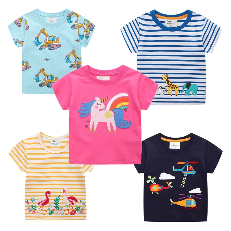 Новое поступление 2022 летние футболки для мальчиков и девочек одежда с короткими