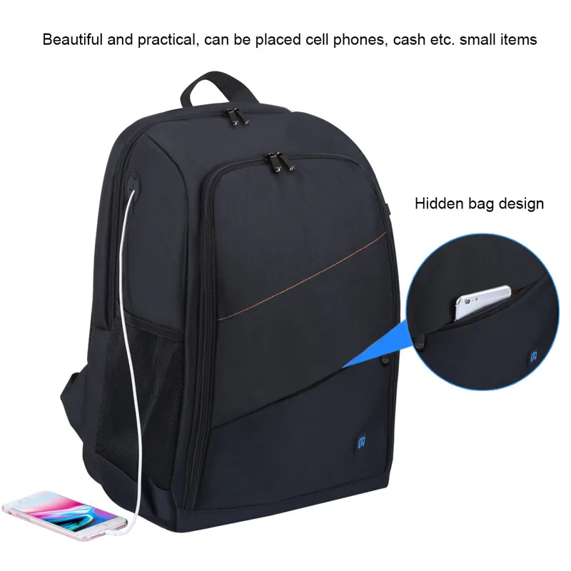outdoor camera backpack waterproof scratch proof dual shoulders backpack camera bag for dslr camera lens flashlight tripod free global shipping