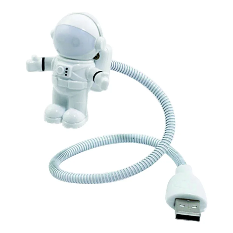 Прямая доставка белый гибкий астронавт трубка USB светодиодный ночник для
