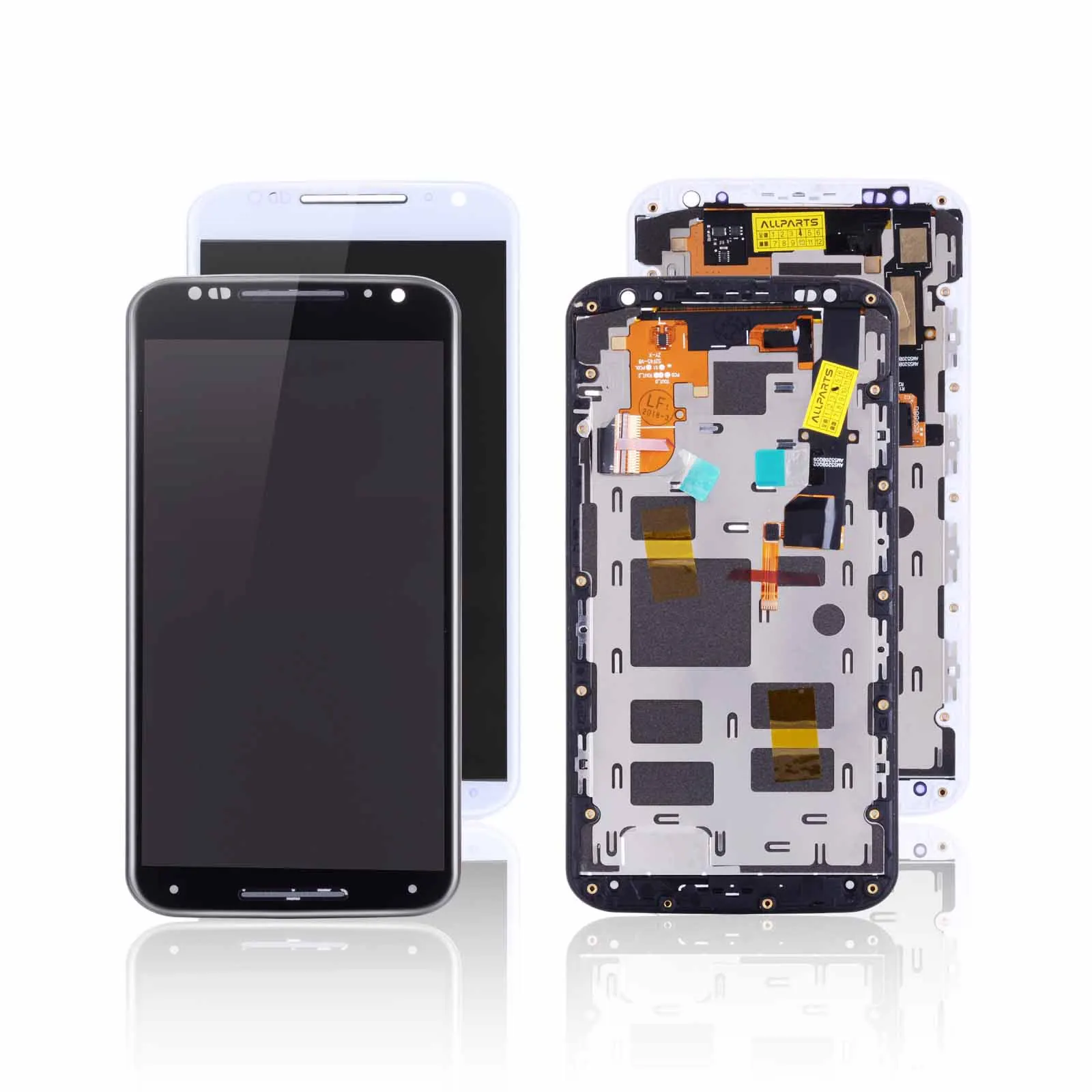 AMOLED Дисплей для Motorola Moto X2 LCD в сборе с тачскрином на рамке черный белый