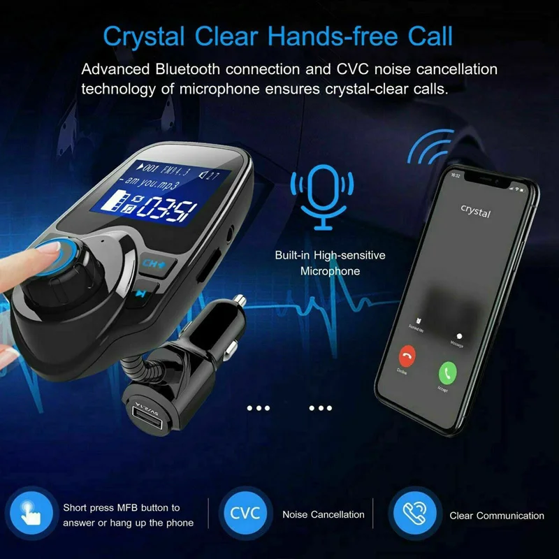 Прямая поставка автомобильный комплект беспроводной Bluetooth fm передатчик USB