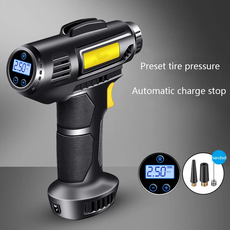 

120W Rechargeable Air Compressor Wireless Inflatable Pump Portable Air Pump Car Motorcycle Bicycle Tire Inflator Equipment