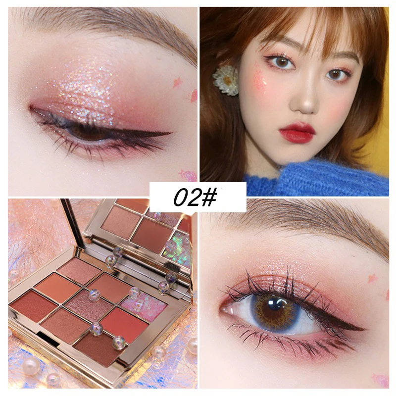 Роскошная Палитра теней для век водостойкая стойкая к размыванию отблеск