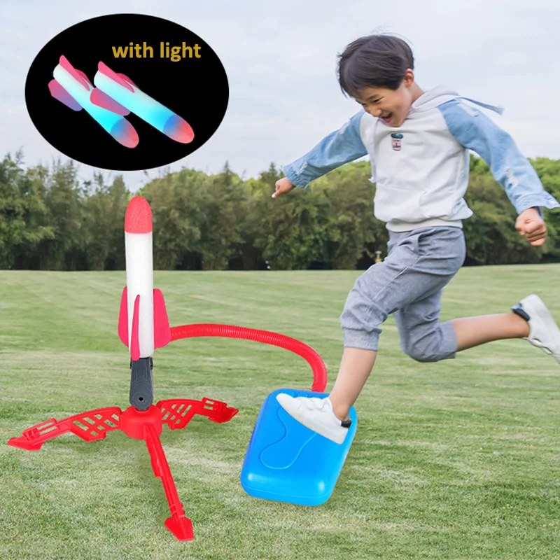 

Adjustable Stomp Rocket Launcher Toys Sport Game Kids Rocket Launcher Air Step Pump Power Rocket Outdoor Sport Toys For Children