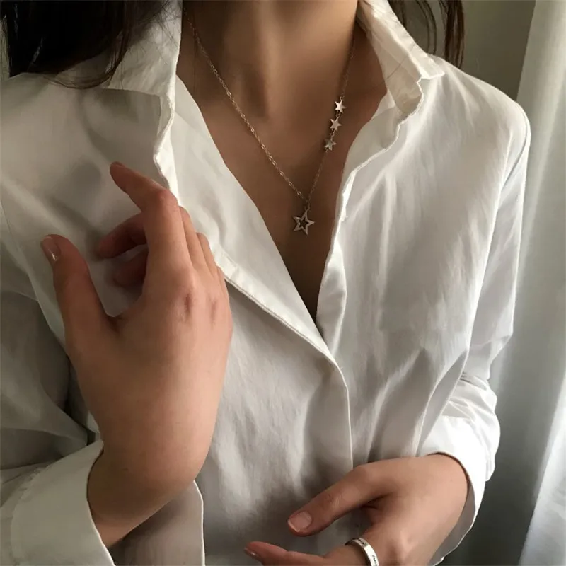 Минималистичные женские сексуальные Чокеры RUIYI из настоящего серебра 925 пробы