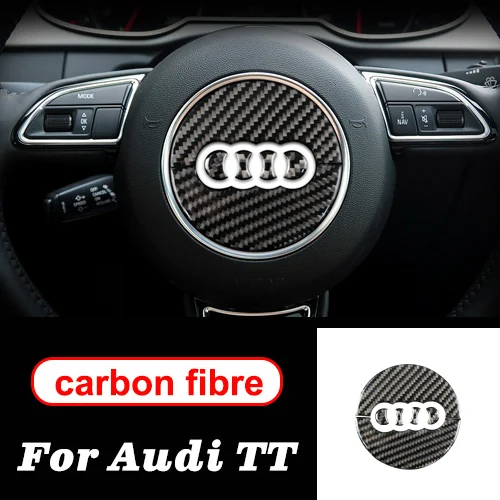Steering Wheel A Для Audi TT автомобильные стикеры s8n8j MK123 TTRS центральная консоль из углеродного волокна Воздушная Шестерня панель Выход Рулевое колесо аксессуары для салона автомобиля - Название цвета: Steering Wheel A