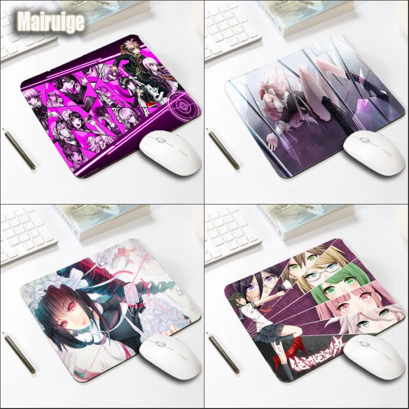 Mairuige игровой коврик для мыши в стиле аниме Danganronpa, мини-размер, 250x200x2 мм, игровые коврики для ПК, Нескользящие коврики для мыши