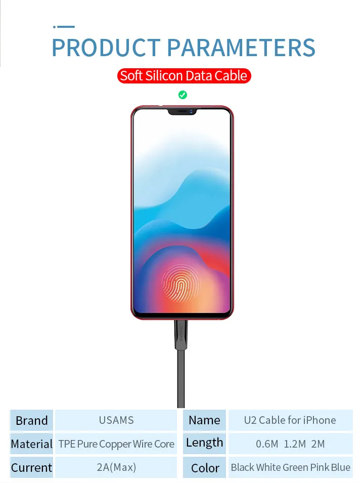 Micro USB кабель, USAMS 2A Быстрая зарядка кабель для мобильного телефона USB кабель для передачи данных для samsung Xiaomi huawei tablet Кабель Android Micro USB