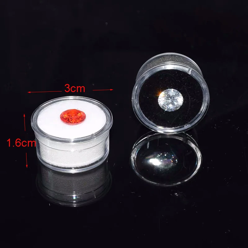 

Gems packaging box gemstone boxes organizer iewelry jewellery holder for diamond ring beads pandora charms pendnat case round