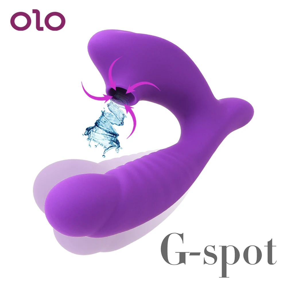 Вибратор OLO для клитора на присосках вибратор фаллоимитатор массажер точки G