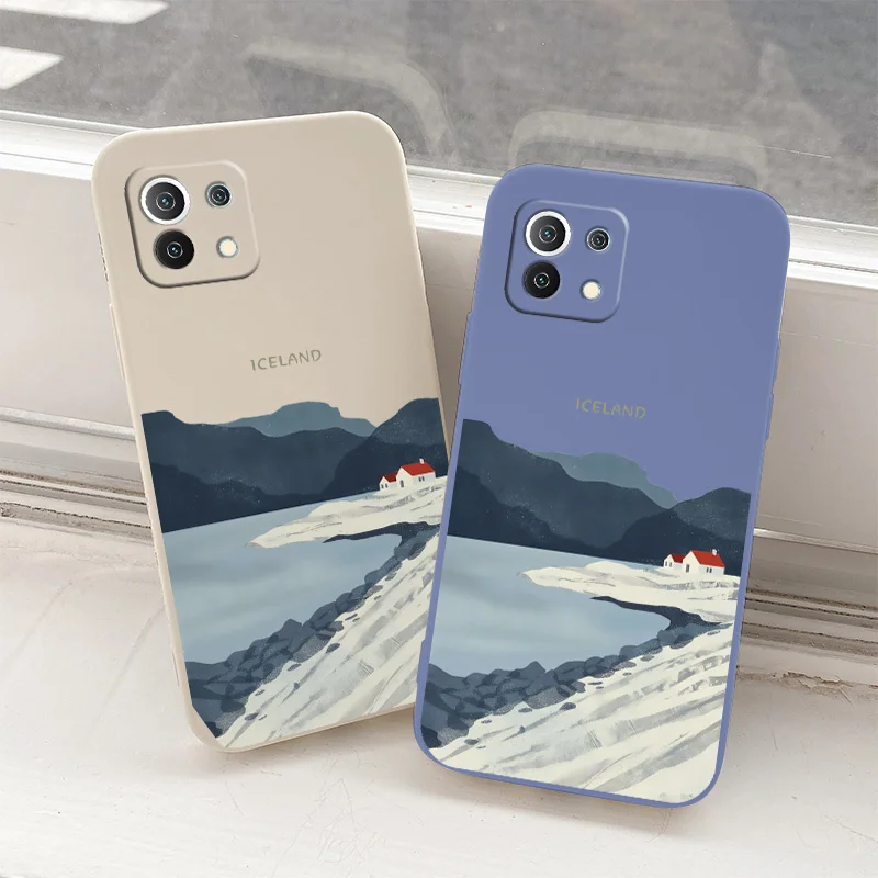 

Lake Lodge Silicone Case For Xiaomi Mi 11 lite Ultra 11i 10T 9T Pro Lite 10 10S 9 8 lite Pro Poco F2 X2 F3 Pro Phone Back Cover