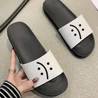 Шлепанцы женские для дома и пляжа, Нескользящие сандалии для душа, плоская подошва, модные домашние тапочки с принтом, летние