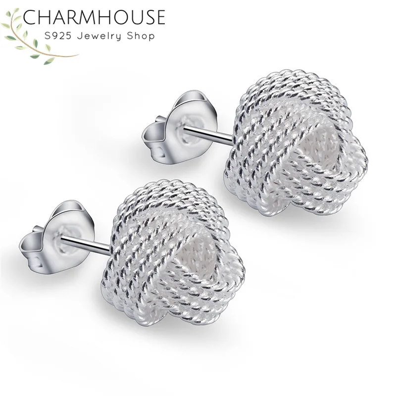 Серьги-клипс серебро 925 ювелирные изделия 10 мм шарики серьги для женщин модные
