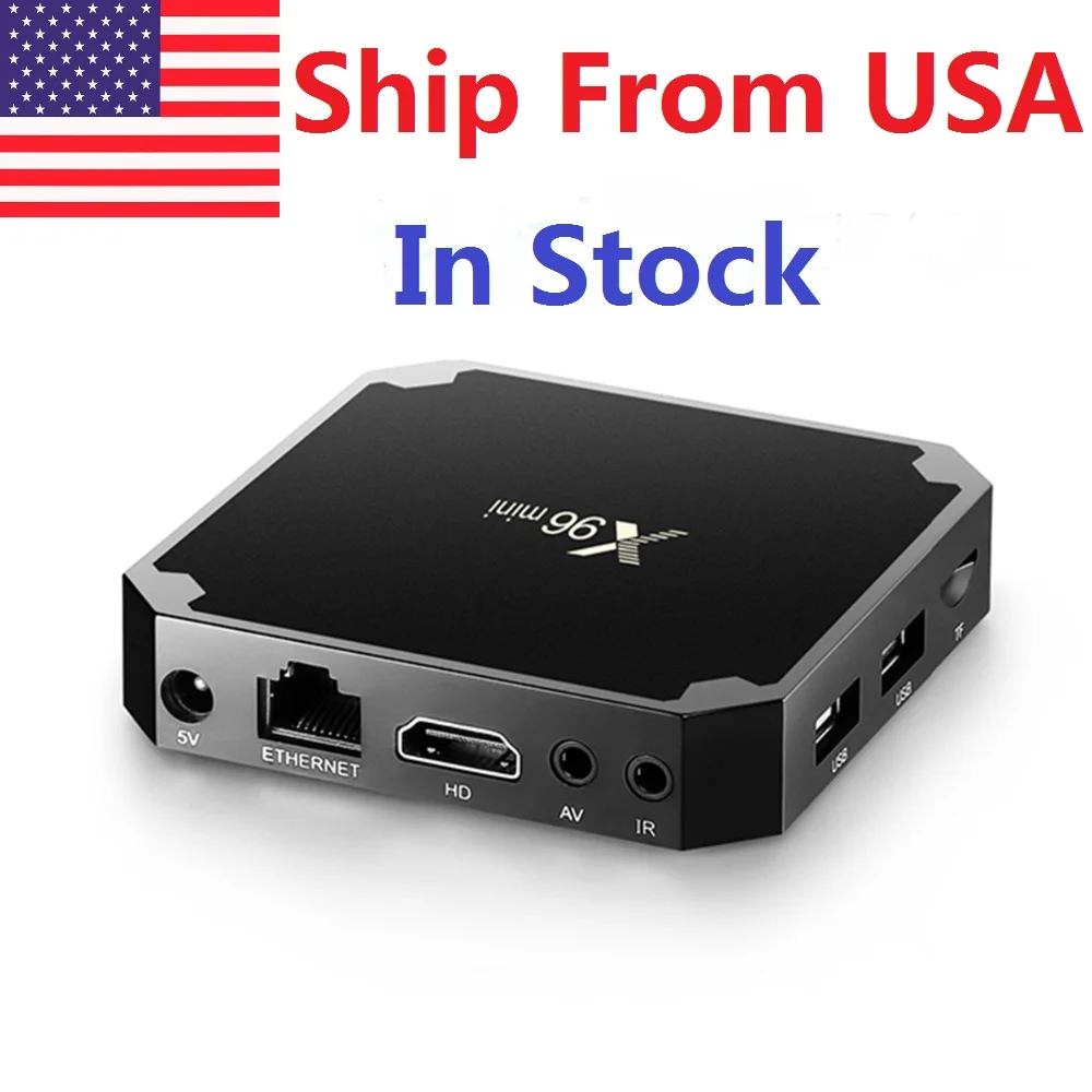 Американская версия 10 шт./коробка Android 7 1 4K HD IPTV телеприставка Amlogic S905w X96 mini 2 Гб 16