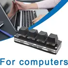 Механическая мини-клавиатура с 4 клавишами, проводная USB-клавиатура, цифровая клавиатура под заказ для Mac, OSU, Android, клавиатура для Linux