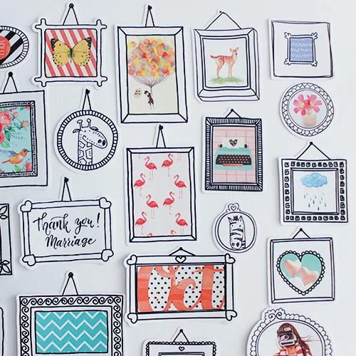 36 шт./компл. свежий фотоальбом рамка наклейка Сделай Сам Рукоделие Скрапбукинг