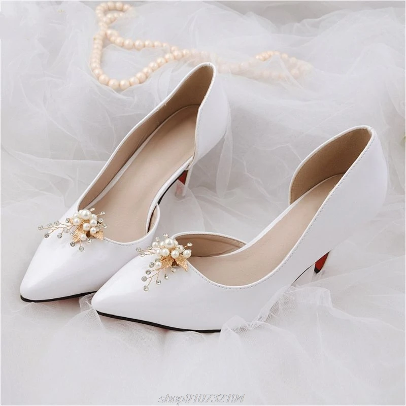 

Shoe Clip Gold Leaf Alloy Wedding Shoes High Heel Decoration Women Sandals Charms Luxury Fashion Ornament DIY N02 20