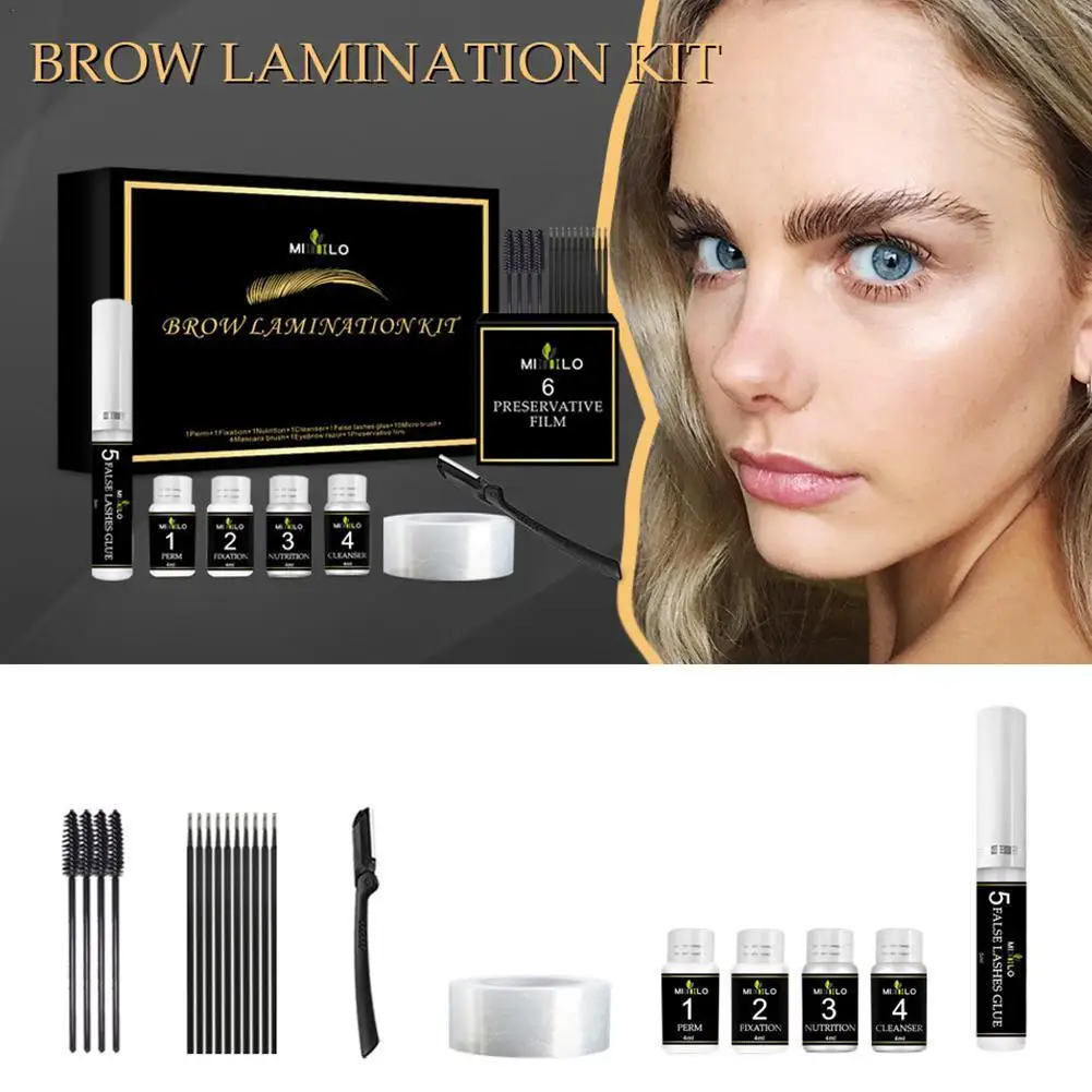 

Eyebrow Lamination Kit Brow&Lashes Lift Perming Eyelashes Keratin Perm Semi-permanent Professional Kit Maquiagem For Salon